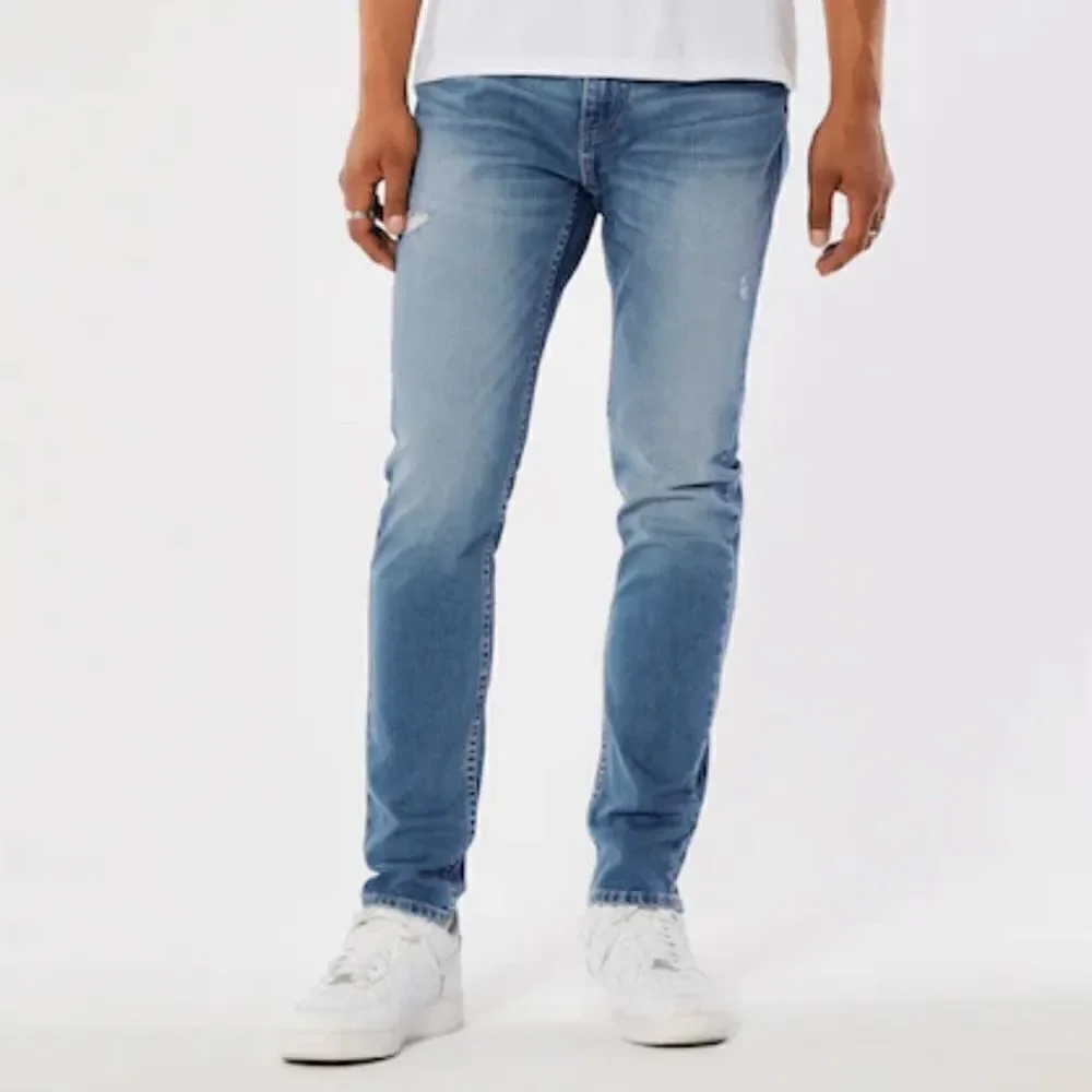 Hollister Men’s Epic Flex Light Wash Skinny Jeans 32:30